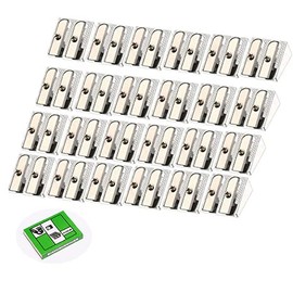 Pencil Sharpener Metal, 24Pcs Mini Handheld Pencil Sharpener,Handheld Metal Pencil Sharpener Manual Metal Sharpening Blade Metal Manual Portable Pencil Sharpeners Double Holes Pencil Sharpener