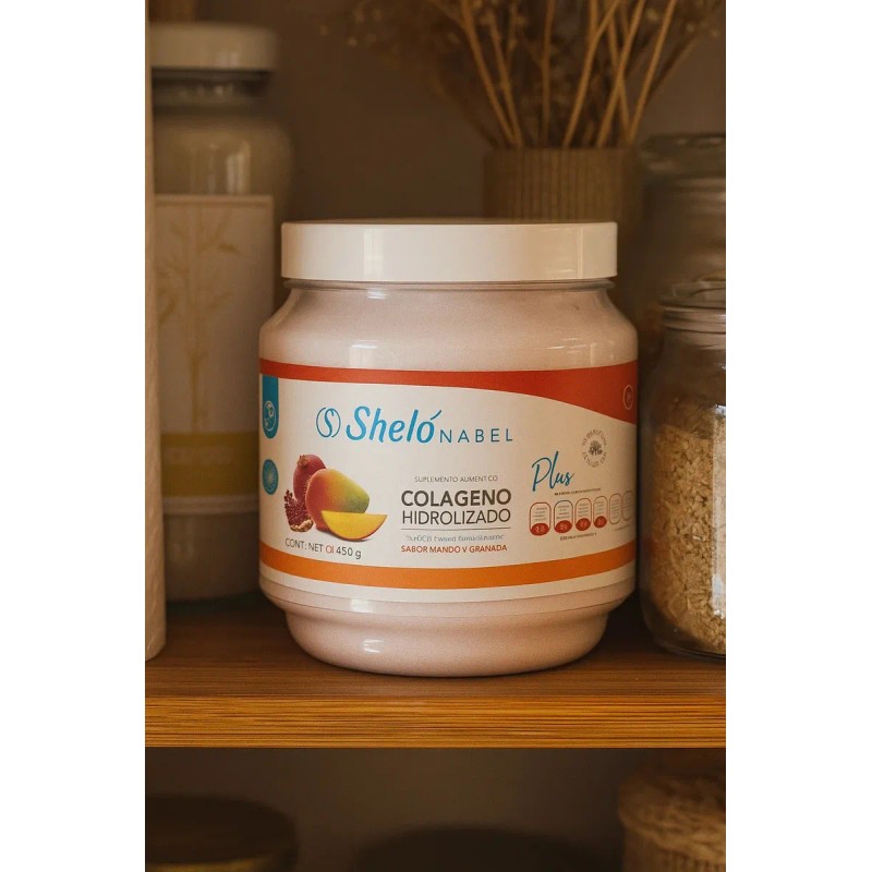 Sheló Nabel Polvo Colágeno Ácido Hialurónico Sabor Mango Belleza Articulaciones