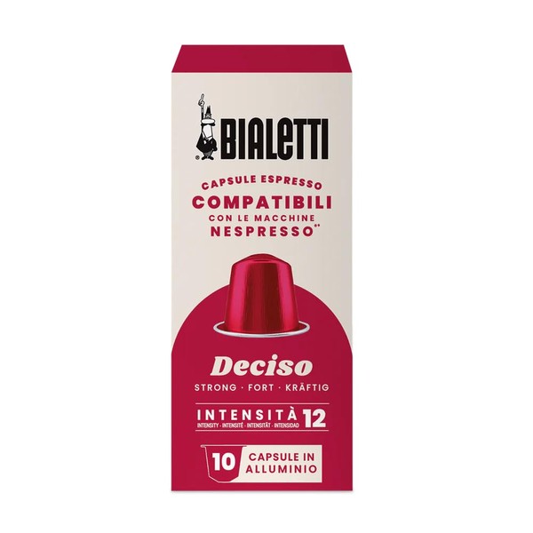 Bialetti Espresso Capsules Compatible with Nespresso Original – Italian Single