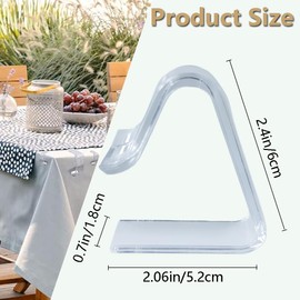 RUIVEO 16Pcs Plastic Tablecloth Clips,Transparent Tablecloth Clips,Table Cover Holder Clamps for 1.4-2.2 inch Thickness Table Christmas Home Wedding Party Indoor Outdoor Camping Table