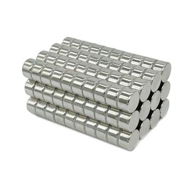 wowjimi 100pcs Neodymium Magnet Magnet 0.1 inch (3 mm) Thickness, 0.3 inch (8 mm) Diameter, Round Magnets, Ultra Small, Office, School, Refrigerator, Kitchen Supplies, Drawing Board