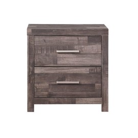 Acme Juniper Modern Composite Wood 2-Drawer Bedroom Nightstand in Dark Cherry