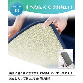 AYO Bath Mat, Quick Drying, Water Absorbent, Bath Mat, Fluffy, Memory Foam Foot Cloth, Washable, Anti-slip, Soft Touch, Washing, Kitchen, Dressing Room, Kitchen, Entrance Soft Mat (Navy, 15.7 x 23.6