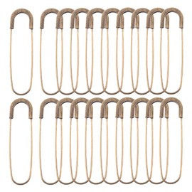 Large Safety Pins Sewing Pins - 7 Color 80mm Metal pins Giant Jumbo Safety Pins for for Clothing Apparel Accessories DIY Sewing (Bronze 20pcs)