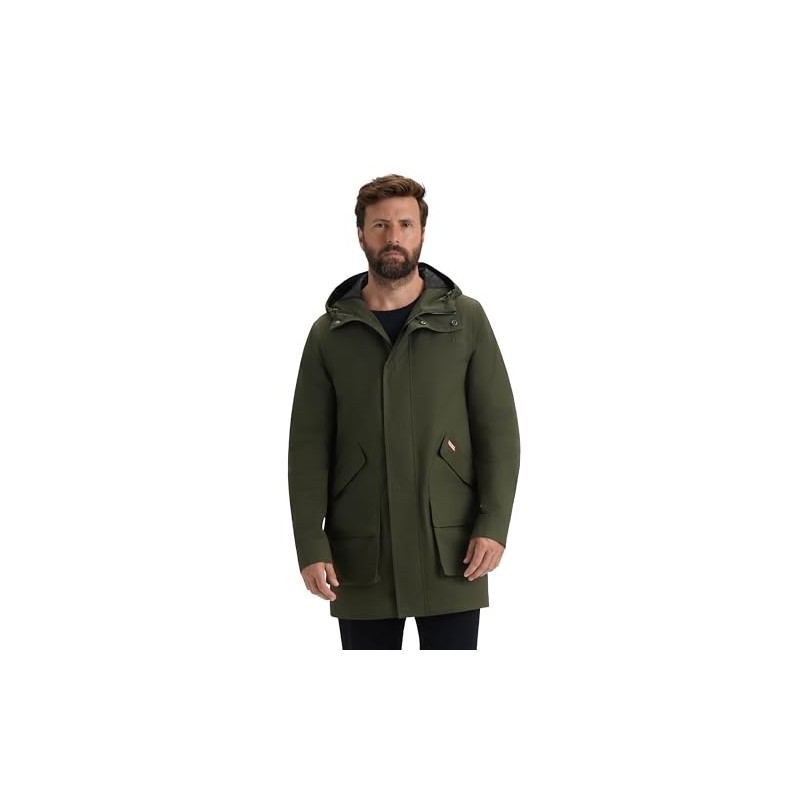 HUNTER Men's Downing RAIN Jacket, Green, Medium