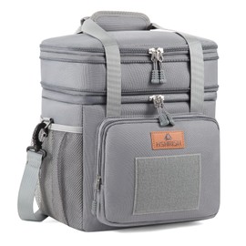 HSHRISH Expandable Large Tactical Lunch Box for Adults, Durable Insulated Lunch Bag with Lots of Storage Space, Cooler Bag for Men Women Work Outdoor Picnic Trips, 24 Cans/16 L