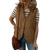Dokotoo Womens Corduroy Vests Military Outerwear 2025 Summer Spring Button-Down