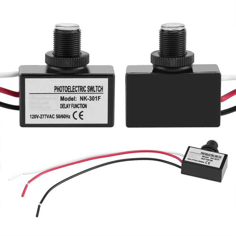 Sensor de Luz Fotoeléctrico, Interruptor de Atardecer Con Fotocélula, Control