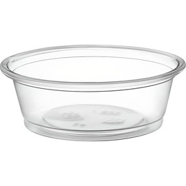 OCS Parts 100-Count Clear Plastic Portion Cups with Lids | 1.5-Ounce Disposable Airtight Plastic Souffle Cups for Condiments, Meal Prep, Jello Shots, Salad Dressing for Home Kitchens or Restaurants