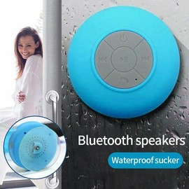 Bathroom waterproof wireless Bluetooth speaker large suction cup mini portable speaker outdoor sports stereo speaker - Color: white