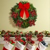 GEBETTER 6 pcs Christmas Red Plaid Rows Large Red Bows