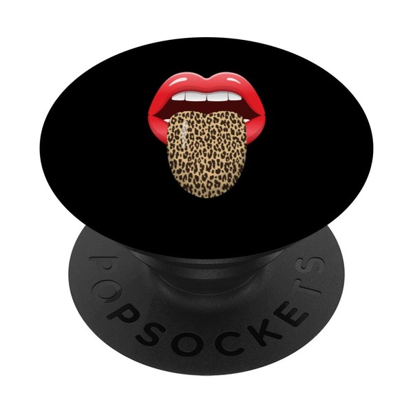 Eyelashes Lips and Tongue Women Kiss Clothes Lip Biting PopSockets