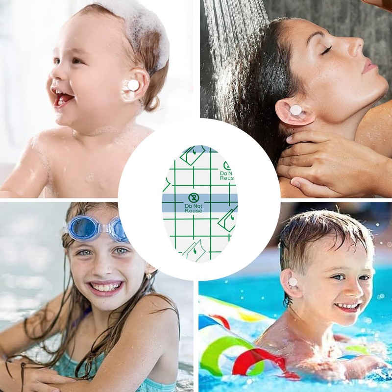 Ninnyi 120 PCS Ear Covers for Shower Protectors, with Waterproof