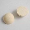 Healifty Pack of 50 Half Wooden Beads, Unfinished, Split Natural