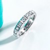 AnuClub Moissanite Wedding Band Eternity Rings D Color VVS1 925