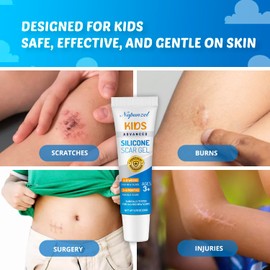 Kids Silicone Scar Gel: Silicone Gel for Scars - Reduces the Appearance of Old and New Scars - Advanced Scar Gel for Face - Body - Scratches - Injuries - Scalds - Burns - Surgery - Kid Friendly - 20g