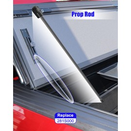 WUMZIJ 1PCS Tonneau Cover Lift Supports Fit for BAK Hard Tri-Fold Pickup Lid, 10mm Ball Stud Gas Struts, Universal Prop Rods for Truck Bed Covers Trailer and Rear Hatch Cover Replace 281S0001