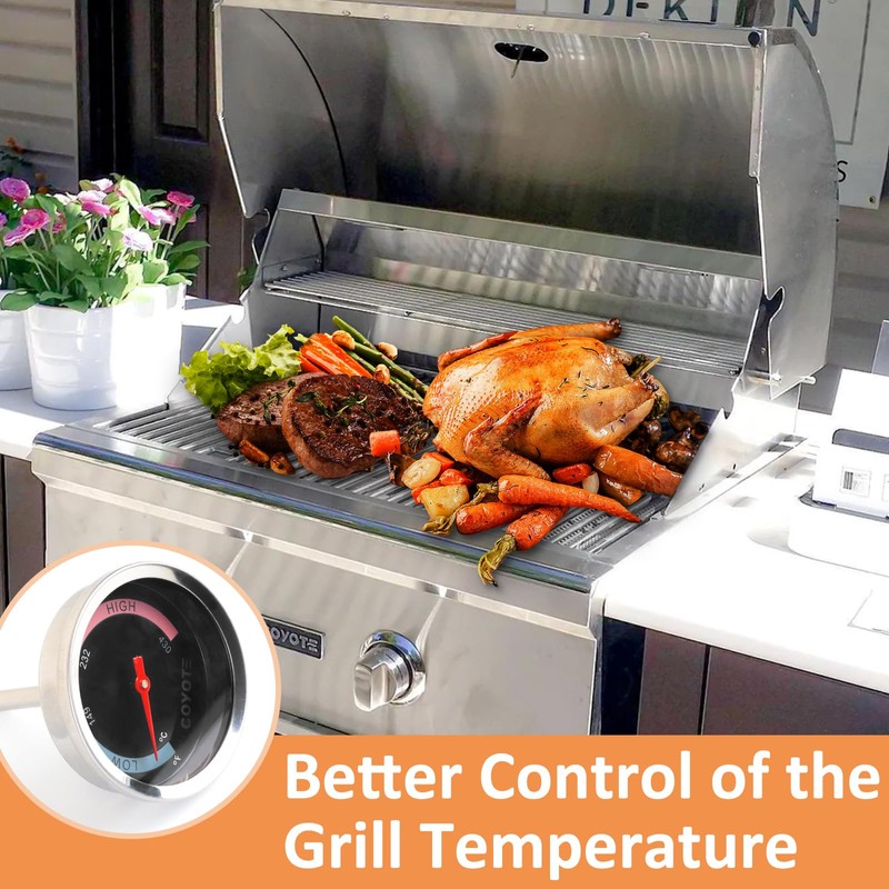 Temperature Gauge for Coyote Outdoor 28" Kitchen Grill, 2.36" Grill
