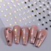 8 Sheets Star Nail Stickers for Nail Art 3D Self-Adhesive
