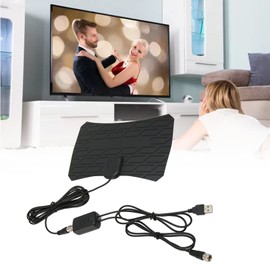 HD Digital TV Antenna 300 Miles Indoor Outdoor HD Antenna Supports 4K 1080P Fire TV Stick and All Old TVs. (Black)