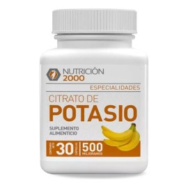 Citrato de Potasio 30 Caps de 500 mg  Ayuda a Mantener la Energa y el Rendimiento  Sin Sabor  Nutricin 2000                                           