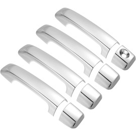 MACHSWON Exterior Side Door Handle Cover Trim 4pcs for Toyota Tundra 2007-2020 Silver Tone Outer Door Handle Cover Decoration Chrome Plated ABS