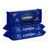 Compa Wipes 144 toallitas húmedas para adulto, tamaño extra grande, aroma a menta, con aloe y vitamina E, desechables en inodoro, no obstruyen drenaje, hipoalergénicas