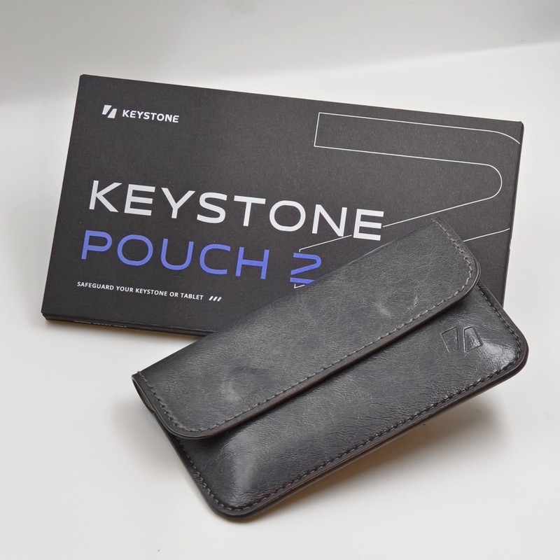 Keystone Cryptocurrency Hardware Wallet Pouch 2.0, Dark Gray PU Leather