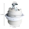 Caishun E26 Ceramic Lamp Threaded Socket with White Shade Ring