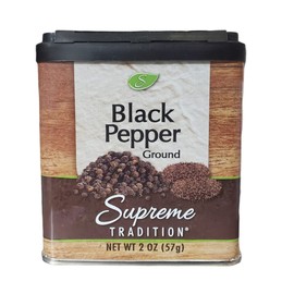 Supreme Tradition Black Pepper Ground Seasoning 2 oz, 2 oz container