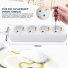EXTRASTAR 4-Way Power Strip, Flat Plug Multiple Socket with 3