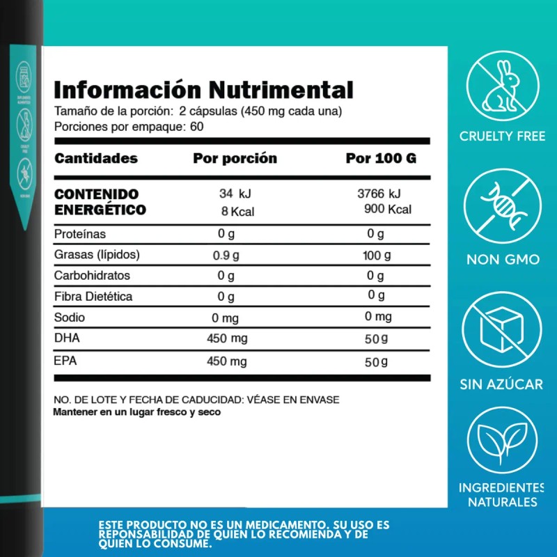 Suplemento Cápsula Nutripass Suplementos Omega Max Men 450mg