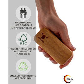 Craftsman Brush Made of FSC Beech Wood with Natural Bristles - For Deep Cleaning, Manicure, Pedicure - Environmentally Friendly, Ergonomic - Made in Germany by QUOALA (Pig Bristle)