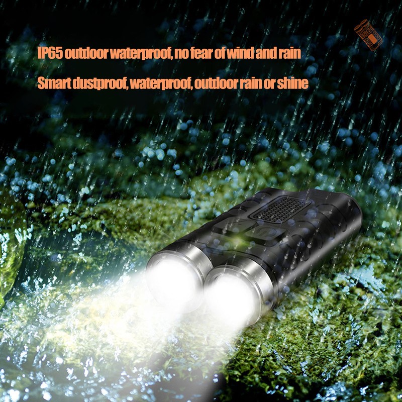 V3 Mini Keychain Flashlight USB Rechargeable Small Flashlight Outdoor Waterproof