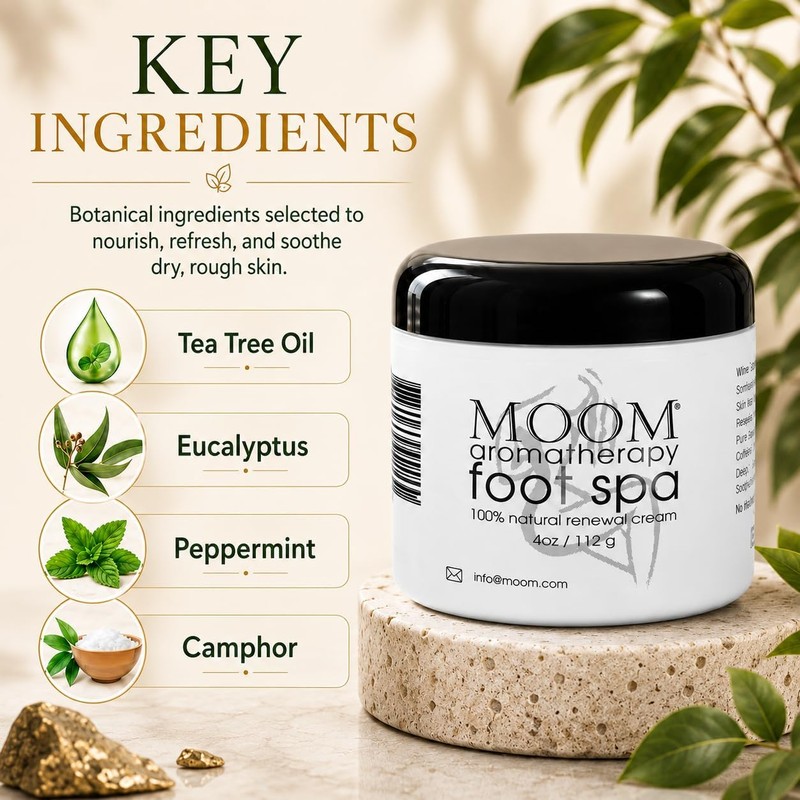 MOOM Crema y loción de spa para pies, talones agrietados