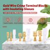 Hilitchi 720Pcs Gold Quick Splice Male and Female Wire Spade