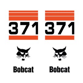 Aftermarket Bobcat 371 Skid Steer Set Vinyl Decal Sticker - Aftermarket
