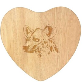'Hyena Side View' Wooden Heart Shaped Chopping/Cutting Board (WB00085260)