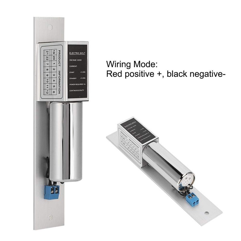 Electric Drop Bolt Plug Narrow Door Lock, DC12V 2-Wire Normal