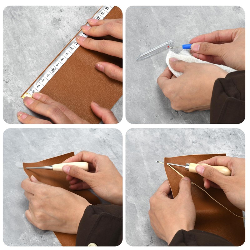 Leather Sewing Kit, Professional Leather Repair Kit with Upholstery Thread,