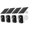 Hiseeu Solar Camera Security Outdoor, 4 Pack 100% Wireless 3K