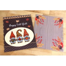 Handmade Gnomes Happy Fall Y'all Autumn Cover Set 4 use with the Classic Happy Planner