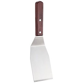 Endo Shoji Hamburger Spatula, Commercial Use, Main Body: 18-0 Stainless Steel, Handle: Japanese Zelkova Elm-like Wood, Made in Japan