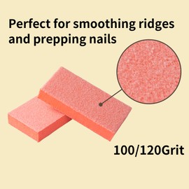 RED Nail Design Slim Disposable Nail Buffers - 1000 PCS, 100/120 Grit Single-Use Nail Buffing Blocks for Natural & Acrylic Nails - Precision Buffers for Manicure & Pedicure - Ideal for Salons & Home
