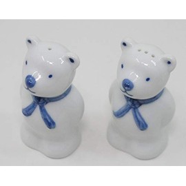 Japanese Bear Salt & Pepper Set, Bear, Bear, Salt, Pepper, Mino Ware