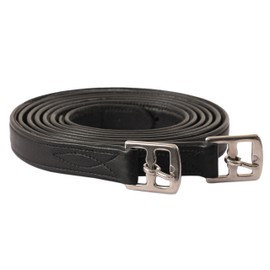 Exion FlexiStrong- Ultra-Soft Stirrup Leather for English Saddle | Premium Cow Calf Skin Stirrup Leather for Daily Use | Black, Brown | Sizes- 48/54/ 58/62 inch (Black, 145 cm / 58 inch)