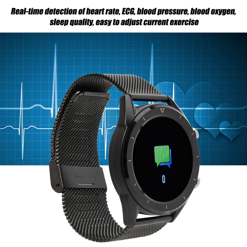 1.54-inch Full screen Waterproof Bluetooth Smart Sports Touch Smartwatch(Black Steel