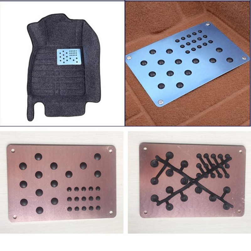 Buwei Universal Aluminium Car Floor Mat Patch Non-Slip Heel Plate