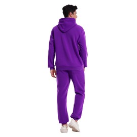 Fixha Men's Tracksuits Sweatsuit for Men Track Sweat Suits 2 Piece Hoodies and Jogger Sports Jogging Suits Set Outfits(Purple,XXL)