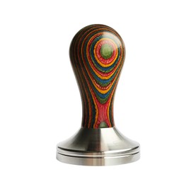 scarlet espresso Classic Colorato Tamper, Stylish Espresso Stamp with Ergonomic Handle Made of Colourful Fine Wood, for Perfect Espresso, Barista (Multi, 51 mm)